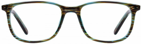 Elements EL-290 Eyeglasses, 1 - Aqua / Brown Demi