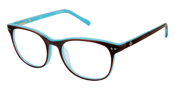 Sperry Top-Sider Silver Sands Eyeglasses, C02 Brown Horn/Blue