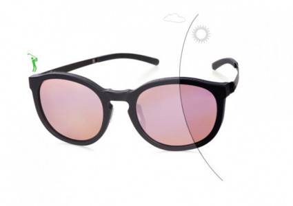 ic! berlin Julika Sunglasses, Black (Plotic) / Photo-Copper Mirrored