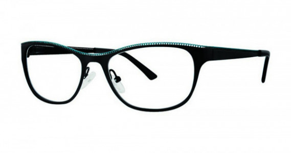 Modern Art A391 Eyeglasses, Matte Black/Teal