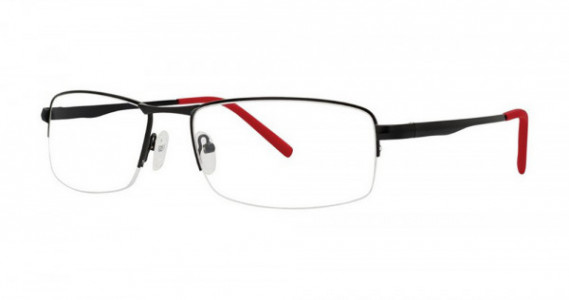 Modern Times LETHAL Eyeglasses, Matte Black/Red