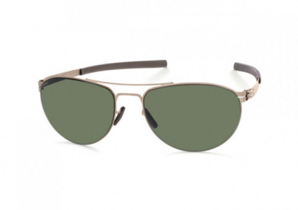 ic! berlin Klimek P. Sunglasses, Bronze / Green Nylon