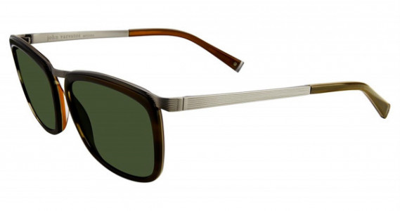 John Varvatos V520 Sunglasses, Olive Horn
