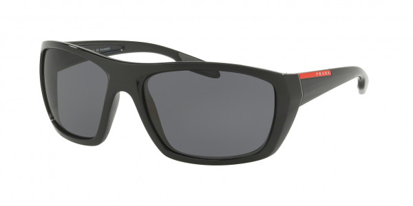 Prada Linea Rossa PS 06SS ACTIVE Sunglasses, 1AB5Z1 BLACK (BLACK)