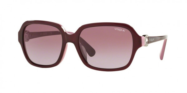 Vogue VO2994BF Sunglasses, 23218H EGGPLANT VIOLET/OPAL PINK (PURPLE/REDDISH)