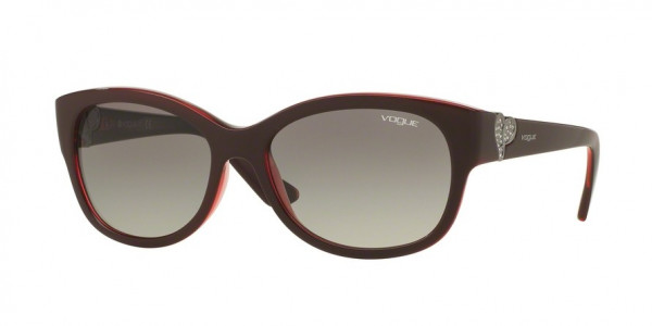 Vogue VO5034SB Sunglasses, 237711 TOP DARK RED/OPAL RED (PURPLE/REDDISH)
