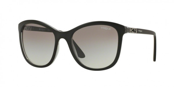 Vogue VO5033S Sunglasses, 238511 TOP MATTE BLACK/GREY TRANSP (BLACK)