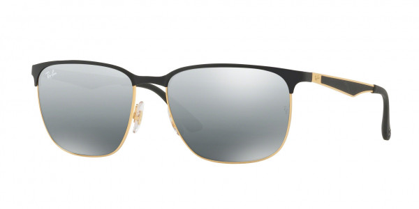Ray-Ban RB3569 Sunglasses, 187/88 BLACK ON ARISTA GREY MIRROR SI (BLACK)