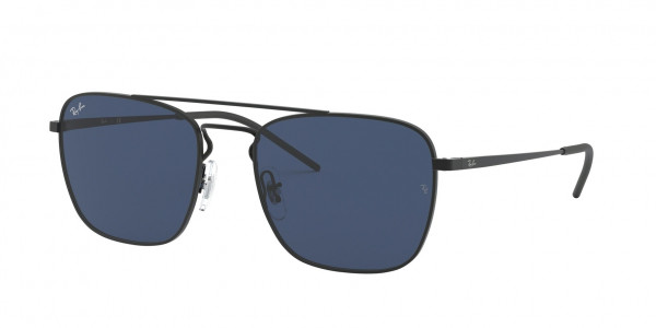 Ray-Ban RB3588 Sunglasses, 901480 RUBBER BLACK DARK BLUE (BLACK)