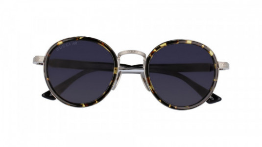 Gucci GG0067S Sunglasses, 002 - GOLD with BLACK temples and GREY lenses