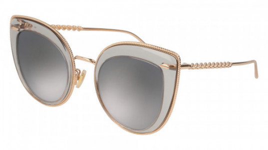 Boucheron BC0044S Sunglasses, 001 - GREY with GOLD temples and SILVER lenses