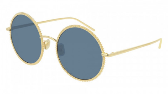 Boucheron BC0045S Sunglasses, 006 - GOLD with BLUE lenses