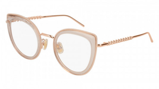 Boucheron BC0047O Eyeglasses, 002 - NUDE with GOLD temples