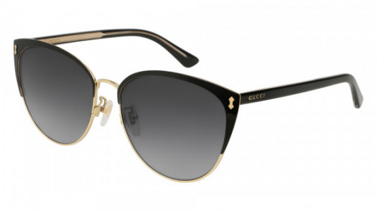 Gucci GG0197SK Sunglasses, 002 - BLACK with GREY lenses