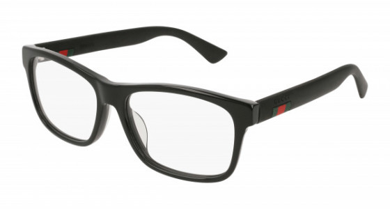 Gucci GG0176OA Eyeglasses, 001 - BLACK with TRANSPARENT lenses