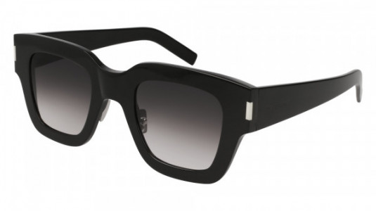 Saint Laurent SL 184/F SLIM Sunglasses, 001 - BLACK with GREY lenses