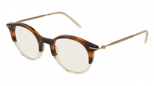 Tomas Maier TM0035O Eyeglasses, 004 - BROWN with GOLD temples