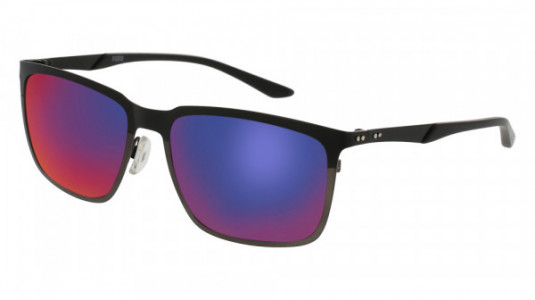 Puma PU0091S Sunglasses, 004 - BLACK with BLUE lenses
