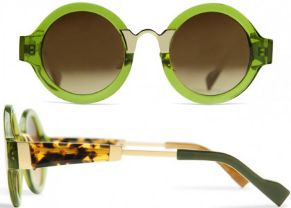 Coco and Breezy Coco and Breezy Pram Sunglasses, 103 Olive-Tortoise-Gold/Brown Gradient Lenses