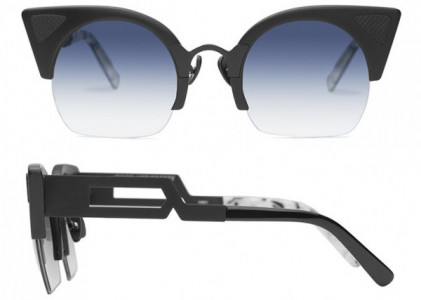 Coco and Breezy Coco and Breezy Zesiro Sunglasses, 109 Black-Marble/Grey Gradient Lenses