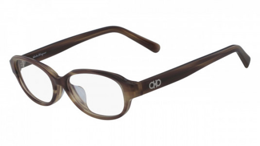 Ferragamo SF2794A Eyeglasses, (216) STRIPED BROWN