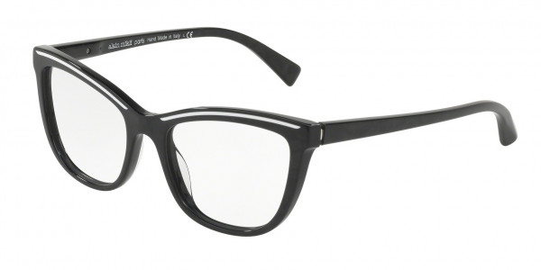 Alain Mikli A03080 Eyeglasses, 001 BLACK WHITE BLACK (BLACK)