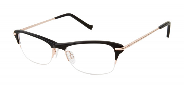 Tura R554 Eyeglasses, Black/Rose Gold (BLK)