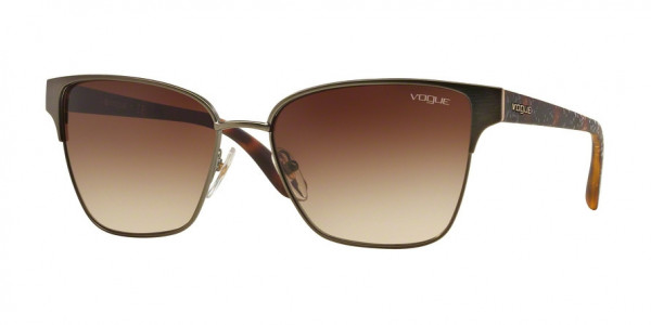 Vogue VO3983S Sunglasses, 548S13 MATTE BRUSHED GUNMET (GUNMETAL)