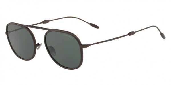 Giorgio Armani AR6064Q Sunglasses, 319171 MATTE BROWN/BROWN (BROWN)