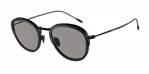 Giorgio Armani AR6068 Sunglasses, 3001M3 MATTE BLACK PHOTO GREY (BLACK)