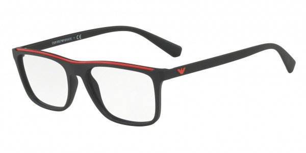 Emporio Armani EA3124F Eyeglasses, 5042 MATTE BLACK (BLACK)