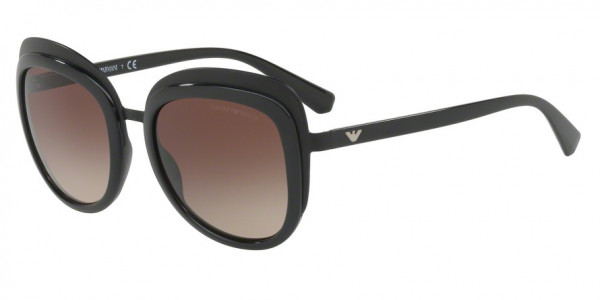 Emporio Armani EA2058 Sunglasses, 300113 MATTE BLACK/BLACK (BLACK)