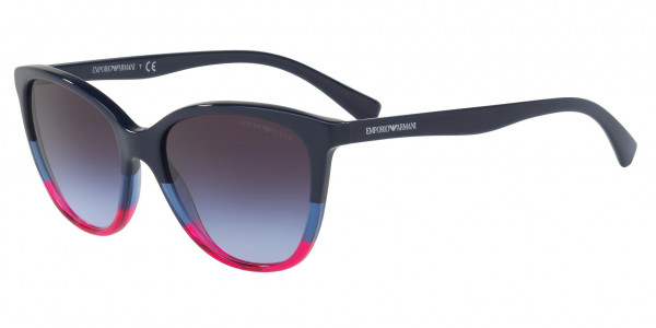 Emporio Armani EA4110 Sunglasses, 56334Q VIOLET/BLUE/STRAWBERRY (PURPLE/REDDISH)