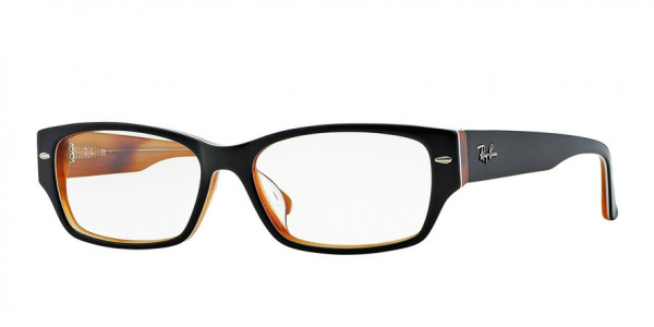 Ray-Ban Optical RX5220 Eyeglasses, 5019 BLACK/BROWN DEMI (BLACK)