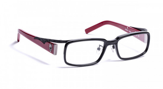 J.F. Rey JF2814 Eyeglasses, JF2814 0030 BLACK/RED/METAL BLACK (0030)