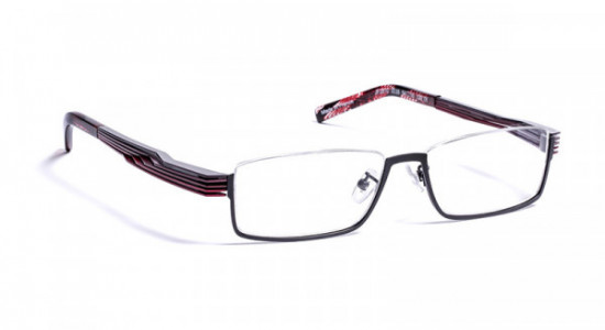 J.F. Rey JF2810 Eyeglasses, JF2810 0035 BLACK/TEMPLES PLUM/BURGUNDY (0035)