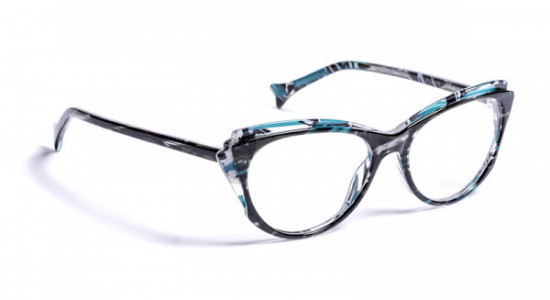 Boz by J.F. Rey FILOUTE Eyeglasses, FILOUTE 0520 BLACK STRIPED/TURQUOISE RECODE (0520)