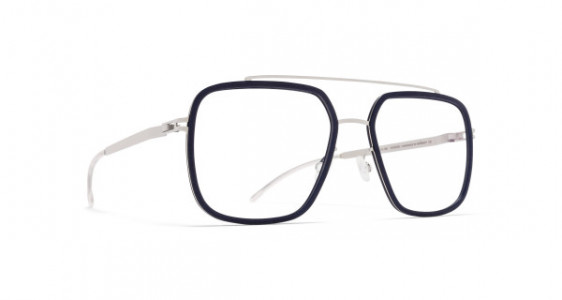 Mykita Mylon REED Eyeglasses, MH10 NAVY BLUE/SHINY SILVER