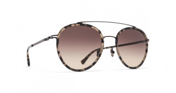 Mykita MERI Sunglasses, A16 BLACK/ANTIGUA - LENS: BROWN/BROWN GRADIENT