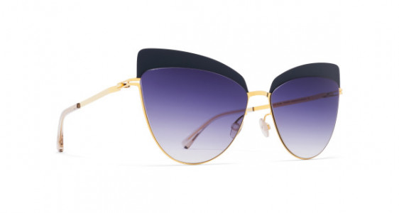 Mykita SVEA Sunglasses, GOLD/INDIGO - LENS: GREY GRADIENT