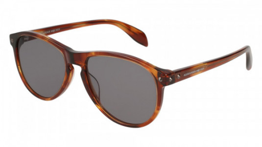 Alexander McQueen AM0098S Sunglasses, HAVANA with GREY lenses
