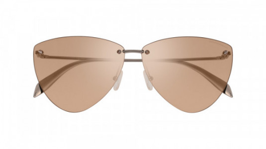 Alexander McQueen AM0103S Sunglasses, RUTHENIUM with PINK lenses