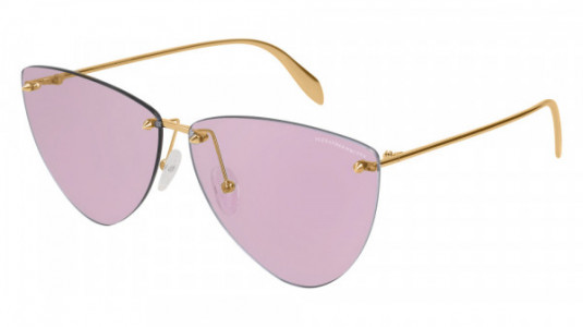 Alexander McQueen AM0103S Sunglasses, GOLD with VIOLET lenses