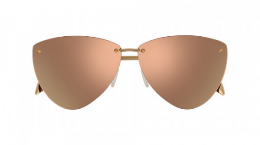 Alexander McQueen AM0103S Sunglasses, GOLD with PINK lenses