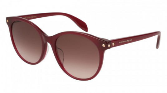 Alexander McQueen AM0125SK Sunglasses, RED with BROWN lenses