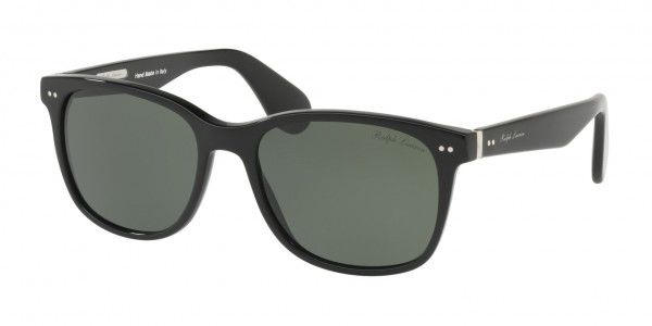 Ralph Lauren RL8162P Sunglasses, 500152 SHINY BLACK GREEN (BLACK)