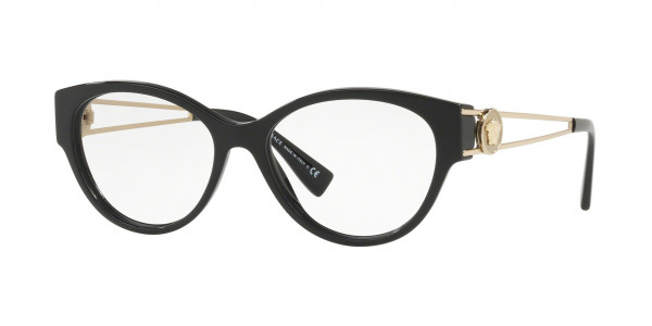 Versace VE3254 Eyeglasses, GB1 BLACK (BLACK)