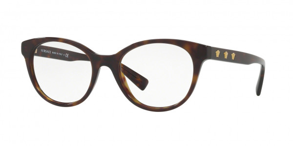 Versace VE3250 Eyeglasses, 108 DARK HAVANA (BROWN)