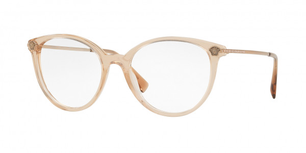 Versace VE3251B Eyeglasses, 5215 TRANSPARENT BROWN (BROWN)