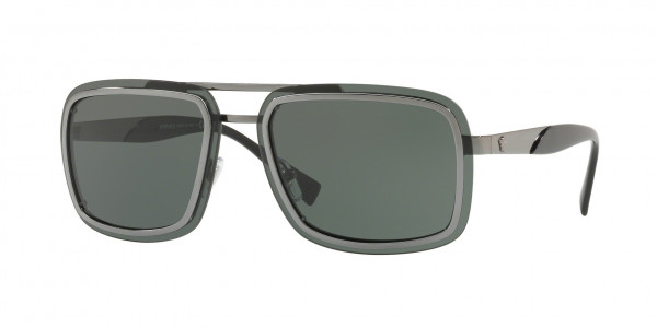 Versace VE2183 Sunglasses, 100171 GUNMETAL (GUNMETAL)